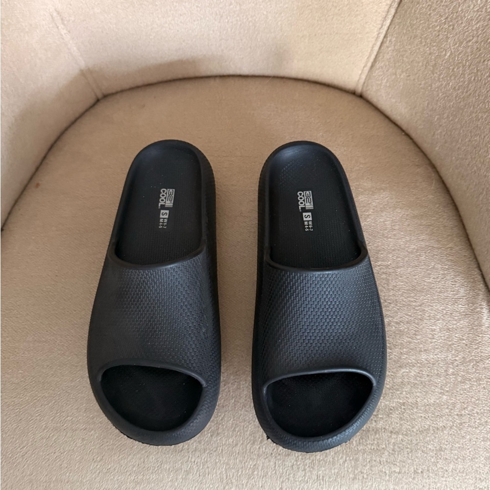Black Slide Sandals